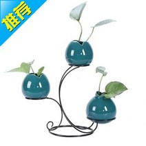 테이블리폼 큰사이즈 식탁 위 놓다 의 숏 꽃병 간략함 Y대략 그릇 레스토랑 수반 그린 뤄 전원 2151910840, 타입 식 11 :두개 -멎다 블루