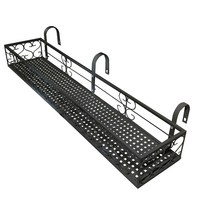 MK 베란다화분걸이대 직각형(100x25) 베란다 고리, 블랙