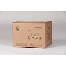 더 순한 고양이 두부모래 복숭아 향 21리터 8.75kg / 42리터 17.5kg 벌크형 대용량 가는입자 2mm, 1box, 42L
