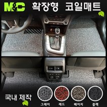2022년 2023년 쏘렌토 4세대 MQ4 확장형 코일매트, 그레이(Gray), 일반차량 - 1열+2열+트렁크 [5인승]