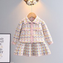 롱 니트원피스 3-8Y 아기 소녀 니트 드레스 프릴 스웨터 유아 옷 복장 겨울 가을 Dresse