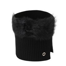 JACKNICKLAUS 여성 램스퍼 포인트 캐시미어 넥워머_LGAKX21011BKX