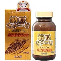 스타일 재팬 낫토 키나제 프리미엄 10000FU 180알 일본제(5) 92463 식물효소, one option, 1개
