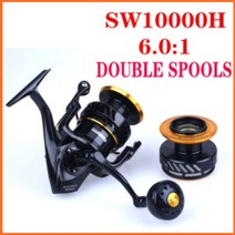 Lurekiller 일본 만든 스피닝 지깅 릴 터지는 릴 블랙 말린 SW4000XG-SW10000HG 바닷물 바다 낚시 릴, SW10000HG 2 스풀