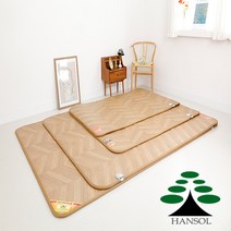 한솔 카본무자계열선 헤링본 전기카페트 전기장판 16T 최고급형 (1~4인용), 2인용(183cmX150cm)