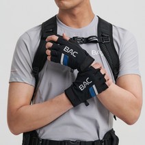 블랙야크 남녀공용 등산 반장갑 BAC 하프글러브U 2BYGVS1908, BLACK