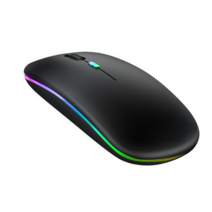 Link Dream RGB 발광 뉴 블루투스 무선 마우스 블루투스 5.2+ 무선 USB 2.4G/ 무음/ 호환 휴대폰/ 데스크톱/ 노트북/ 태블릿, 블랙
