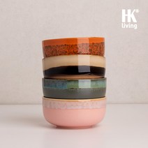 HK LIVING 디저트볼 세트 네덜란드 도자기 수입 샐러드 그릇 시리얼볼 밥공기