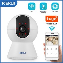 CCTV 방범 보안 감시 IP 카메라 현관 문 스마트폰 가정용 매장 무선 초소형 펫 씨씨티비 Kerui 1080p 3mp tuya 스마트 미니 와이파이 ip 실내 홈 cctv, 3mp IP 카메라, 협력사, 우리 플러그