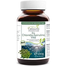 cellavita chlorella spirulina 클로렐라 정제 고용량 비타 프레싱독일산 정제, 100g  약. 500개