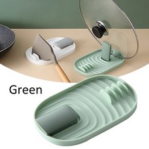 후라이팬거치대 냄비 정리대 싱크대 주방수납장 주방 다채로운 냄비 뚜껑 랙 다기능 홈 주걱 스토리지 선반, 03 green