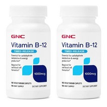 GNC 지엔씨 비타민 B12 1000mcg 90베지정 2팩