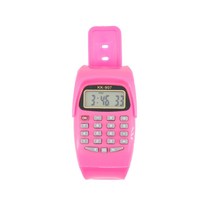 시계 다목적 전자 계산기 손목 패션 실리콘 날짜 시계 드롭쉬핑, 05 Pink