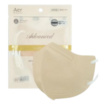 아에르 어드밴스드 라이트 보건용 마스크 S KF80, 1개입, 30개, 베이지