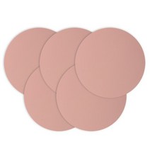 플라이토 실리콘 원형 컵받침 5p, 브릭레드