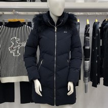 루이까스텔 여성 라쿤 렉스 퍼 구스다운 롱패딩 점퍼 3LCJP191N