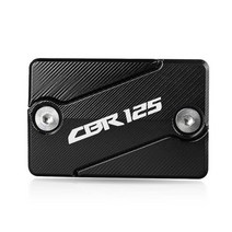 혼다 바이크 오토바이 전방 후방 브레이크 유체 리저버 탱크 캡 커버 CBR125R CBR CB 125R 125 R CB125R 2009-2013 2010 2011 2012, [09] 1 piece Black