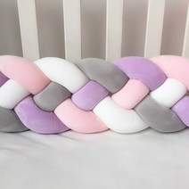 1M/2.2M/3M 아기 범퍼 유아용 침대 범퍼 신생아 매듭 꼰 범퍼 베개 쿠션 침구 세트 범퍼 룸 장식, 1M(39inch), C11