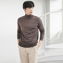 By파크랜드 엔디프 브라운 소프트 카라멜 롱터틀 니트 스웨터.GWL21422