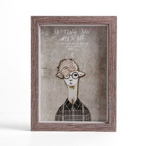 썸띵 1칸 나무 액자 전시 사진 포토, 네이처