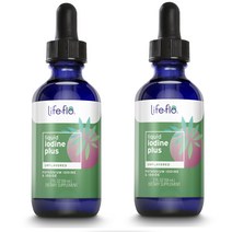 Life-flo 라이프플로 요오드화칼륨 아이오딘 플러스 액상 용액 무맛 59ml, 2개