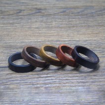 우드링 부자재 수예용품 트렌드 백단향 흑단 천연 나무 반지 여성 이교도 복고풍 당겨, 16.5mm, C 스타일