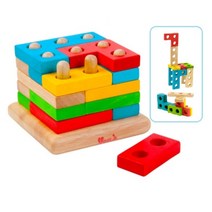 3세 창의력 수학능력발달 원목 네모블럭 교구 소근육 아이큐 4살