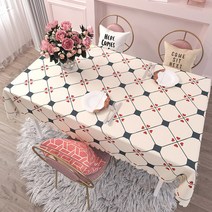 JINGHENG 보 식탁 덮개 비닐 PVC 딸기 방수 커버 북유럽, 120 x 120cm, 선택F