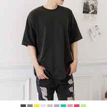 피그먼트 오버핏 남자반팔티 10colors