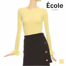에꼴드파리 ECOLE 골지 플레어 니트_F09WKB019Z