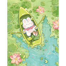 12월 화신 토끼 우드 직소퍼즐 사랑스러운 래빗 모란꽃 연꽃 동백꽃 매화 복숭아꽃 필무렵 부귀영화 행운 찾아온다는 사극풍 래빗 조각퍼즐 선물용 집콕취미 300 500 1000피스, 12월 화신 토끼 퍼즐10