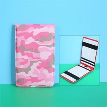 스크린골프메모리폼 1P 가죽 골프 스코어 카드 홀더 훈련 노트북 성능 점수 ookkeeper ∓ 2ps 연필, 07 mouflge Red