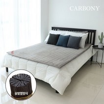 2021년형 카보니 극세사 숯 발열매트 싱글 1인용 탄소매트, 와인