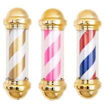 나리온 프리미엄 LED 미용실 싸인볼 이발소 헤어샵 바버샵 조명 회전간판, 실버헤드 레드+블루, 세로55cm