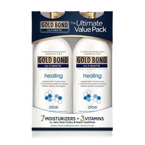 Gold Bond 골드 본드 ULTIMATE 힐링 스킨 테라피 로션 알로에 함유 591.5ml(20온스) (2팩)
