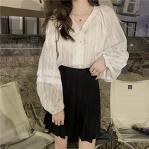 안녕릴리 여성 레이스 프렌치 로맨틱 밀크 블라우스 2020348BL