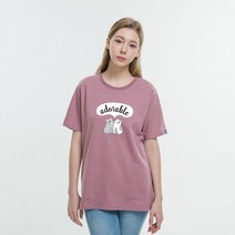클로니아 고양이 라운드 면 반팔 티셔츠 ES0T84