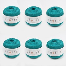 [앵콜스] (10+1) 라떼 LATTE 여름 코바늘 모자 가방 뜨개실, (6볼묶음) 25 청록