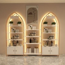 화장품 진열장 네일샵 미용실 제품 쇼케이스 LED, 폭180x두께30x높이200 램프 있음
