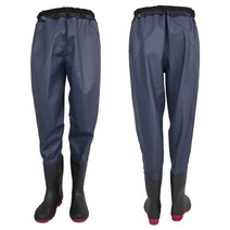 맥스메가다인 해루질 낚시 모내기 갯벌 웨이더 바지 허리 장화, 235, 네이비