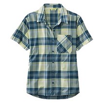 L.L.Bean (엘 엘빈) 여성 비치 크루저 여름 셔츠 반팔 프래드 미국 피트 레귤러 L 사이즈 Storm BlueSailcloth 블루 1000081951