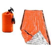 비비색 백패킹 소형 미니쉘터 솔캠 경량 텐트 휴대용 방수 비상 생존 침낭 하이킹 캠핑 장비 열 bivy 자루 응급 구조 키트 mylar 담요, 주황색