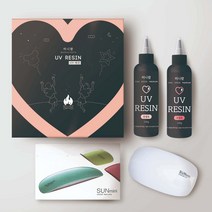 [리니팜] 국내산 안전인증 UV레진 크리스탈레진 크리스탈 레진아트 중점도 고점도 용액 주제 경화제 레진공예 몰드 키링 재료, UV레진+UV램프, 고점도 100g + UV램프