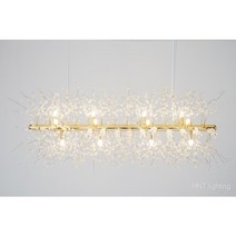 버스커 12등 (램프포함) 눈꽃조명 크리스탈 인테리어 엘리사 12등 엘사 12등 식탁등 티아라 크로바 피어스 식탁조명(찔림방지), 버스커 12등 펜던트 (찔림방지 고급형일자), 전구색12+2개