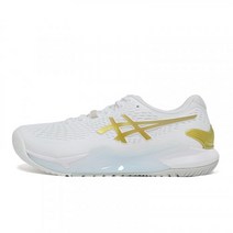 국내매장용 ASICS 아식스 젤 레졸루션 9 와이드 GEL RESOLUTION 9 WIDE 화이트/골드 1043A017100 발볼 넓은 2E 테니스 운동화