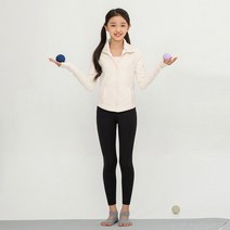 요가피기 YP10221 스너그 소프트 시그니처 10부 레깅스 블랙 키즈 어린이 운동 필라테스 요가복