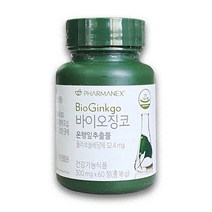 바이오 징코 뉴스킨 기억력 개선 혈행개선 파마넥스, 60정, 1병