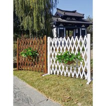 야외 부식방지 나무울타리 안뜰 정원 프레임 실내장식, 그라운드/카본 컬러에 삽입된 색상은 높이 1.2m이며