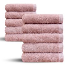 쥬련제작소 150g 30수 호텔수건 코마사 10장, 핑크
