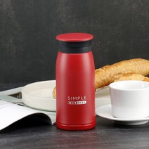 심플키친 핫 앤 콜드 텀블러 SK-039, 레드, 350ml